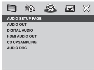MARANTZ DV-4001 - Opstellen van de AUDIO SETUP-page - 1