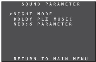 MARANTZ NR1501 - SOUND PARAMETER - 1