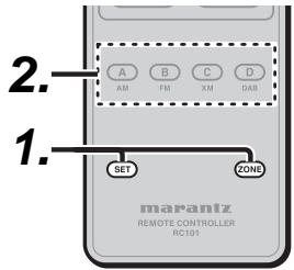 MARANTZ RC014SR - CHANGE THE MULTI ROOM CONTROL COMMANDS FOR EACH ZONE - 1