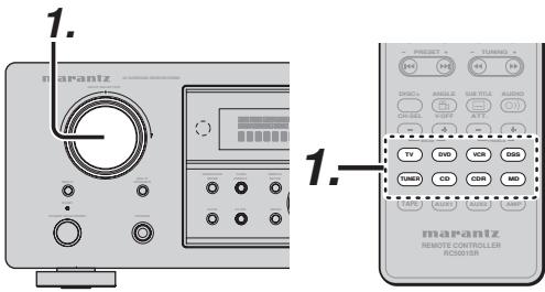 MARANTZ RC5001SR - To record the input source signal you are currently watching or listening to - 1