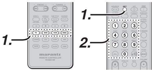 MARANTZ RC5001SR - PROGRAMMING WITH THE 4-DIGIT CODE - 1