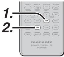 MARANTZ RC5001SR - Recording the video from one source and the audio from another - 1