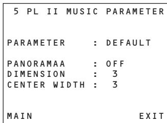 MARANTZ RC5001SR - PL II (PRO LOGIC II) MUSIC PARAMETER - 1