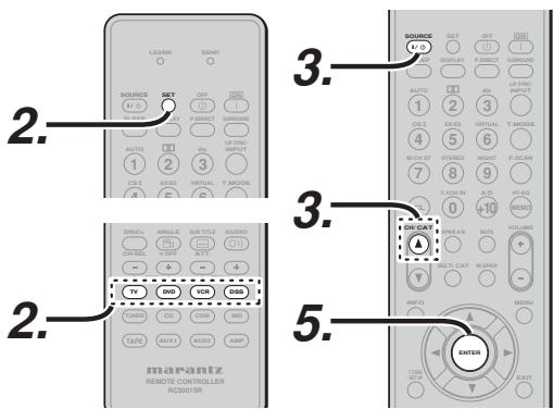 MARANTZ RC5001SR - SCANNING THE CODE TABLE - 1