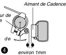 CAT EYE CC-CD100 - Montage de l'aimant et du détecteur de cadence - 3