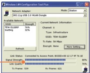 TRENDNET TBW-103UB - Utilisation de l'adaptateur sans fil - 3