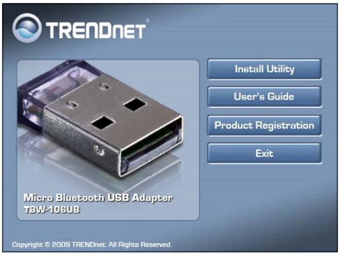 TRENDNET TBW-106UB - Installation of the Bluetooth Software - 1
