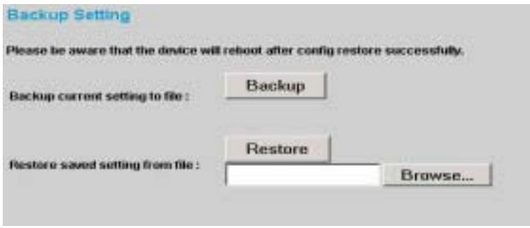 TRENDNET TEG-224WS - Backup Setting - 1