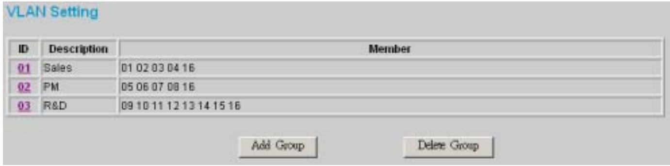 TRENDNET TEG-224WS - VLAN Settings (Virtual Local Area Network) - 1