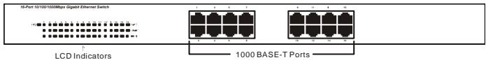 TRENDNET TEG-S160TX - Front Panel - 1