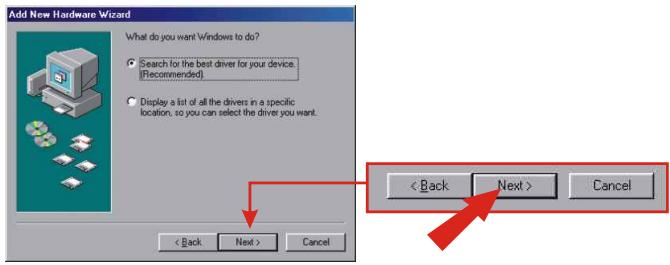 TRENDNET TEW-2K1 - Select Search for the best driver for your device and click Next. - 1