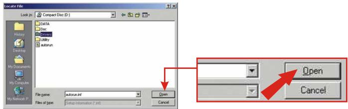 TRENDNET TEW-2K1 - Double-click your CD-ROM drive, double-click Drivers, and select "NETR8180.INF", and click Open. - 1