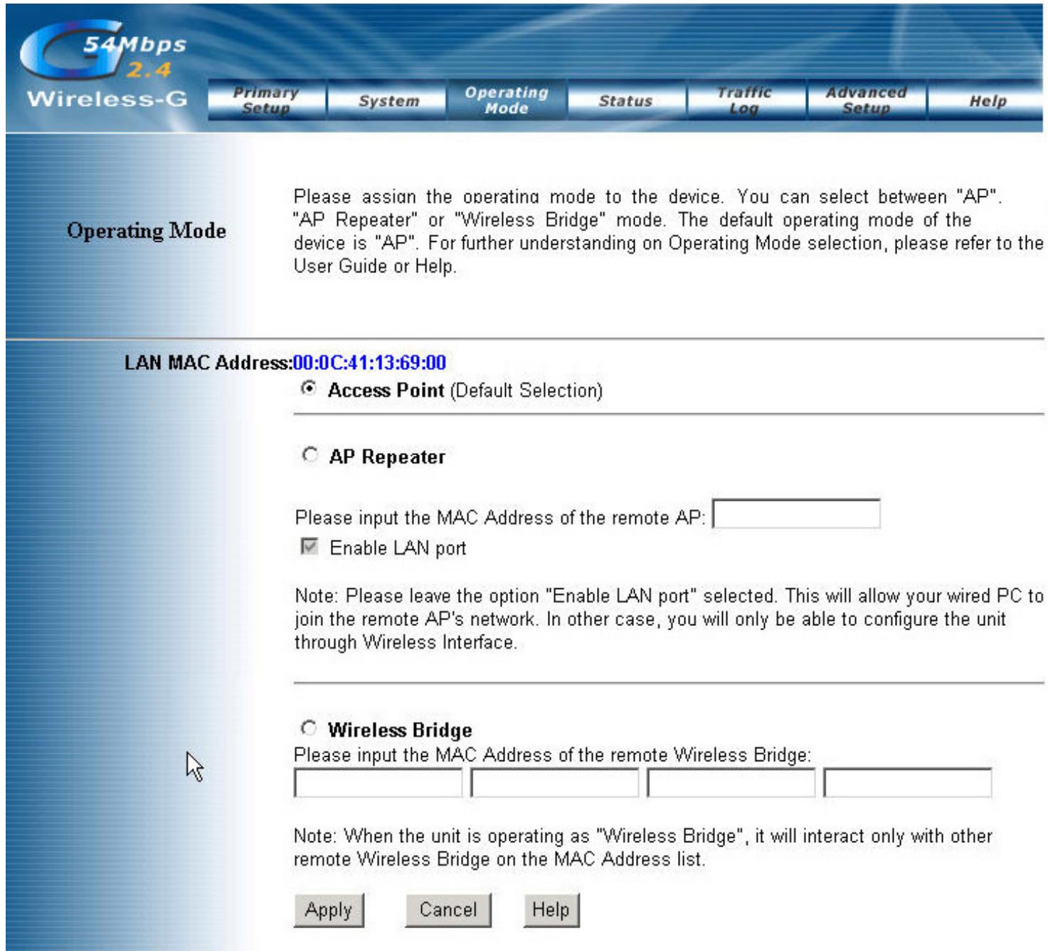 TRENDNET TEW-413APBO - Operating Mode - 1