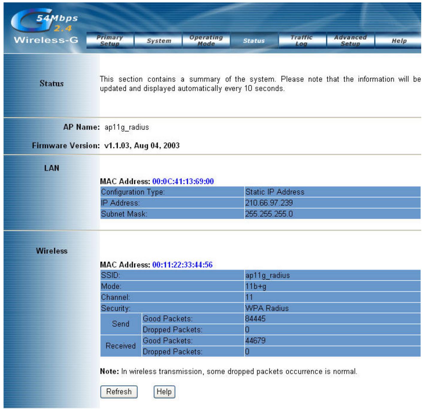 TRENDNET TEW-413APBO - Status - 1