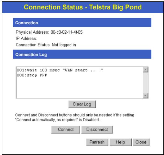 TRENDNET TEW-431BRP - Connection Status - Telstra Big Pond - 1