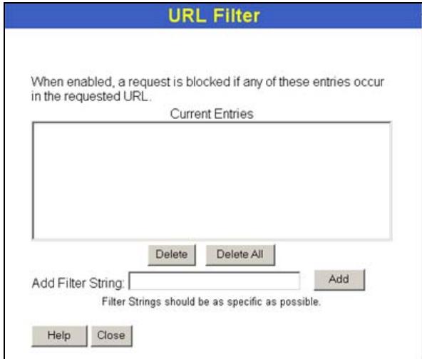 TRENDNET TEW-431BRP - URL Filter Screen - 1