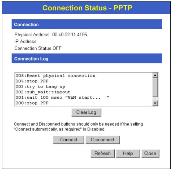 TRENDNET TEW-431BRP - Connection Status - PPTP - 1