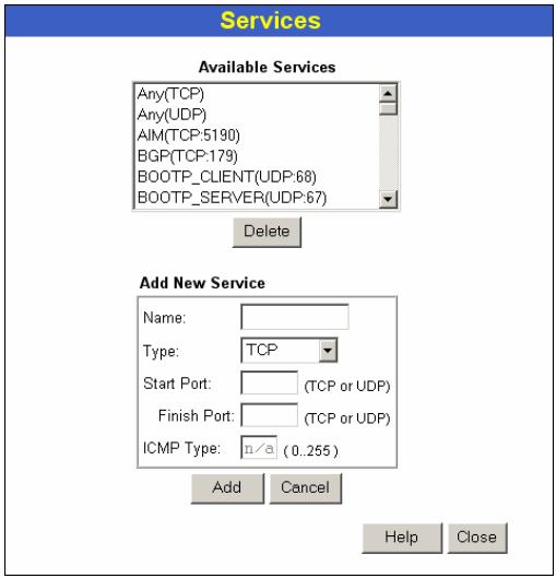TRENDNET TEW-431BRP - Services Screen - 1