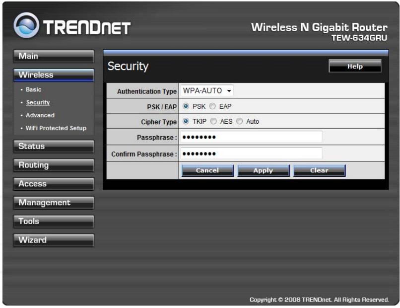 TRENDNET TEW-634GRU - WPA-PSK/WPA2-PSK Security - 1