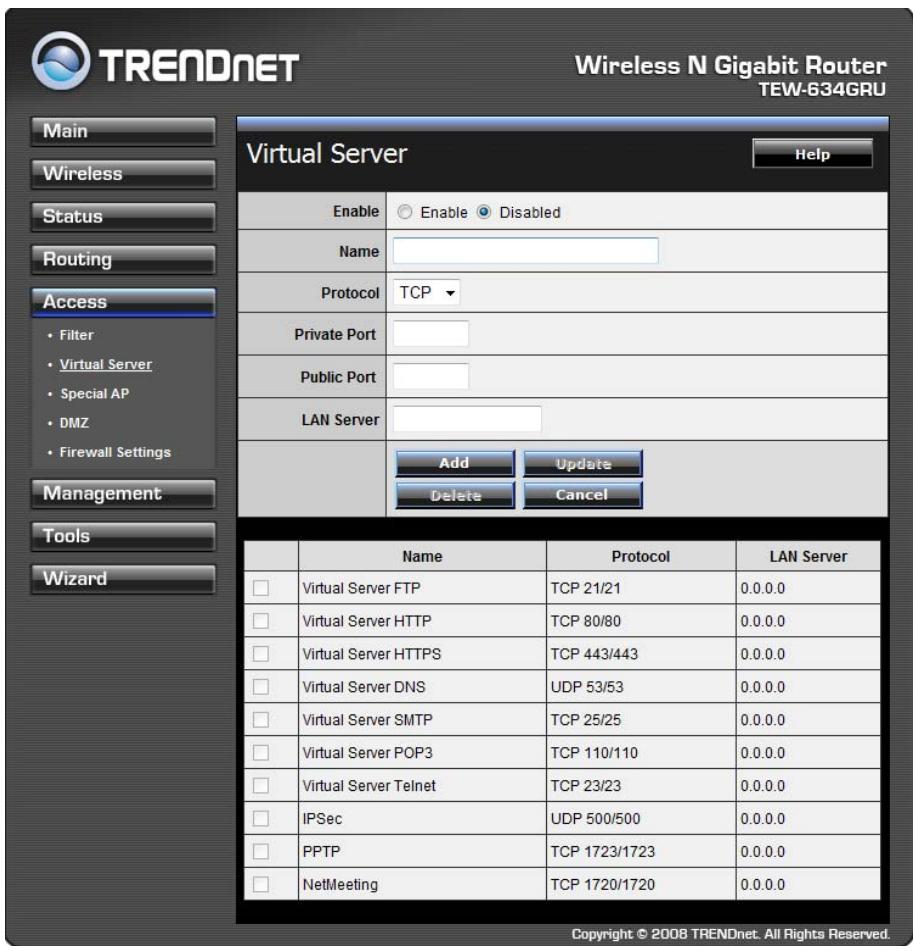 TRENDNET TEW-634GRU - Virtual Server - 1