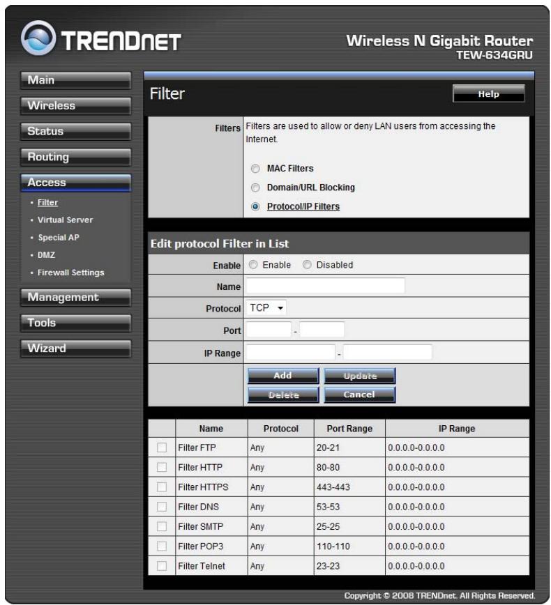 TRENDNET TEW-634GRU - IP Filters - 1