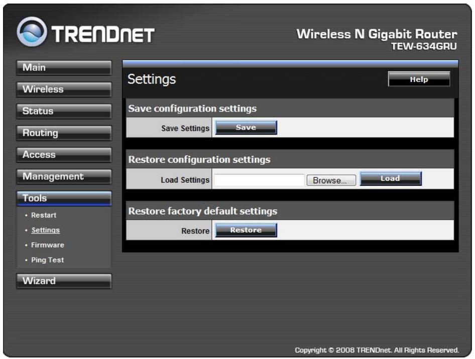 TRENDNET TEW-634GRU - Settings - 1