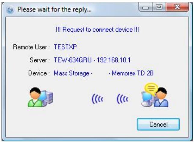 TRENDNET TEW-634GRU - Request to Connect - 1