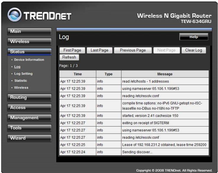 TRENDNET TEW-634GRU - Log - 1