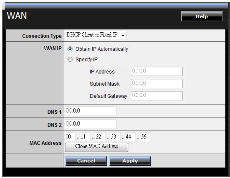 TRENDNET TEW-651BR - DHCP Client or Fixed IP - 1