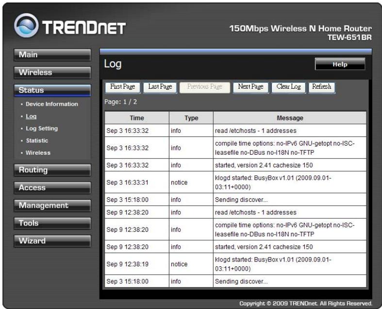 TRENDNET TEW-651BR - Log - 1