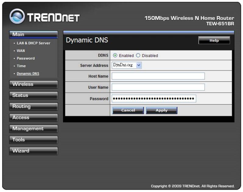 TRENDNET TEW-651BR - Dynamic DNS - 1