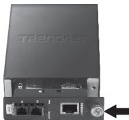 TRENDNET TFC-1000S40D5 - Installation d'un convertisseur fibre dans un chassis - 2