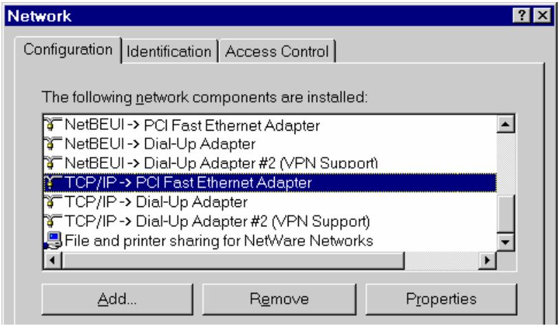 TRENDNET TVP-224HR - Checking TCP/IP Settings - Windows 9x/ME: - 1