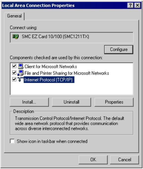 TRENDNET TVP-224HR - Checking TCP/IP Settings - Windows 2000: - 1