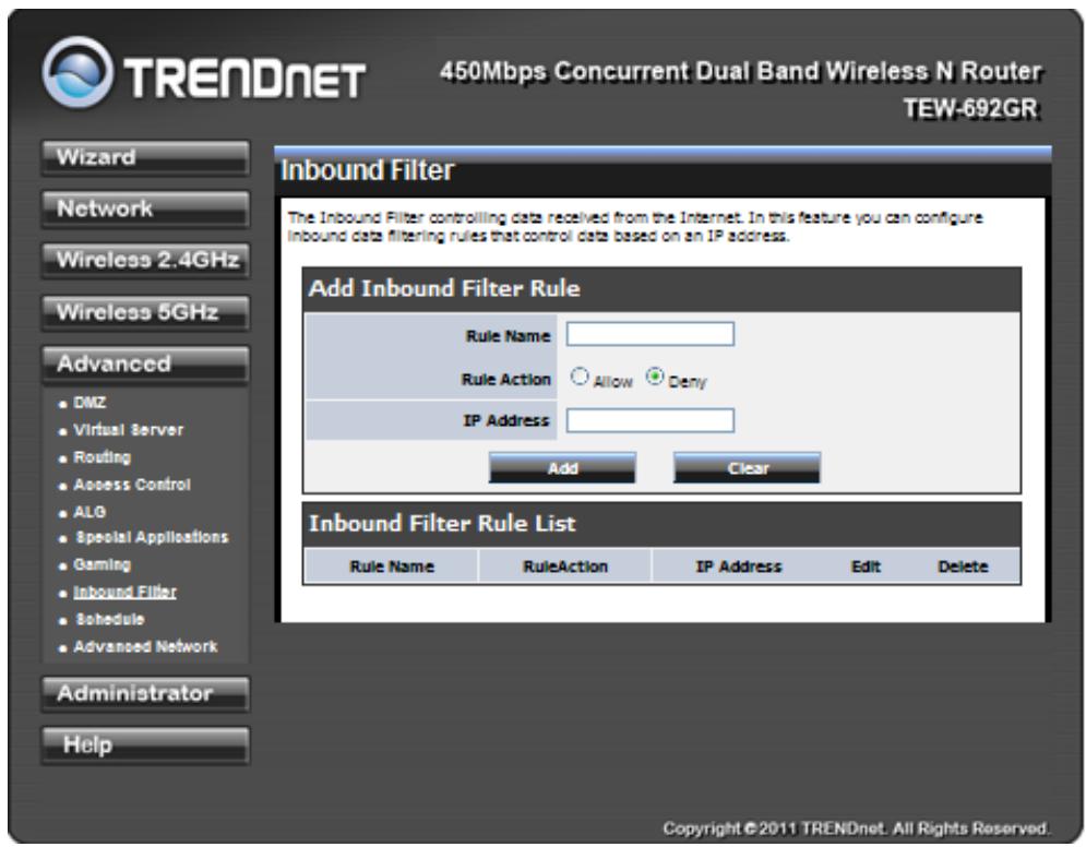 TRENDNET TEW-692GR - Add/Edit Port Trigger Rule - 2