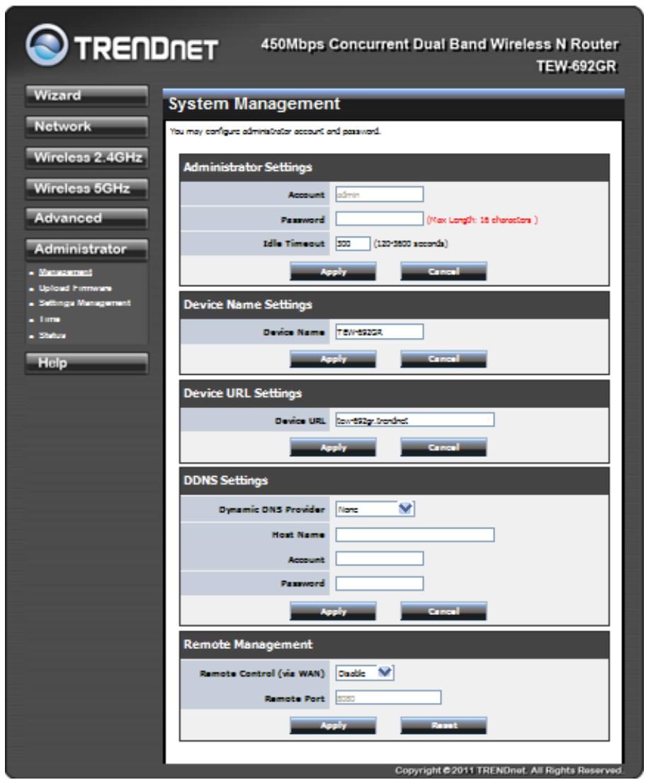 TRENDNET TEW-692GR - MANAGEMENT - 1