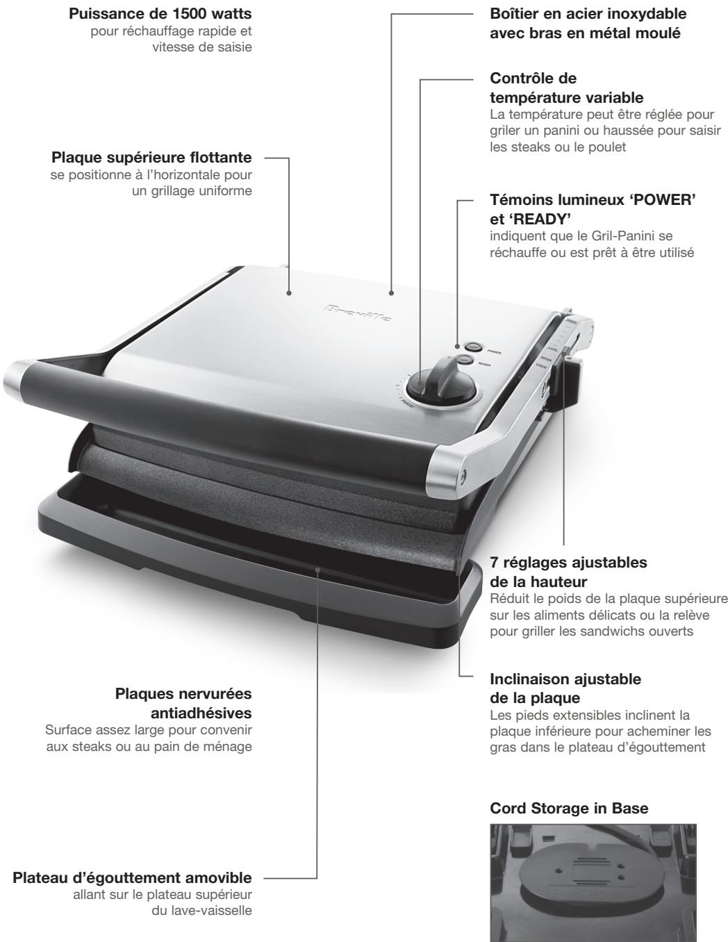 BREVILLE PANINI GRILL BGR200XL - FAITES La connaissance - 2