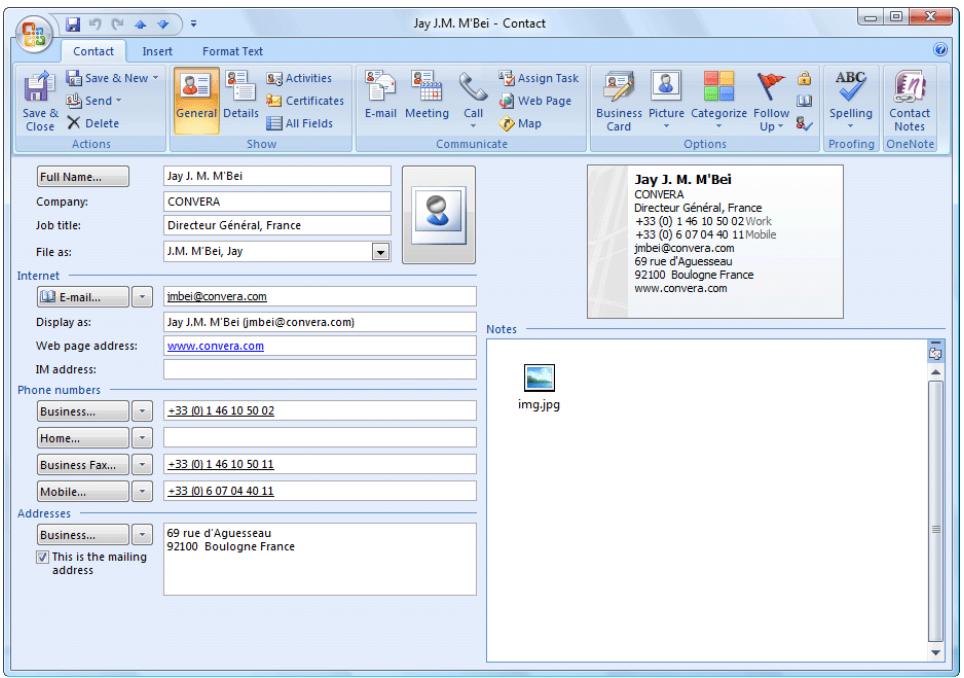 IRIS CARD - EXPORTING CONTACTS - 2