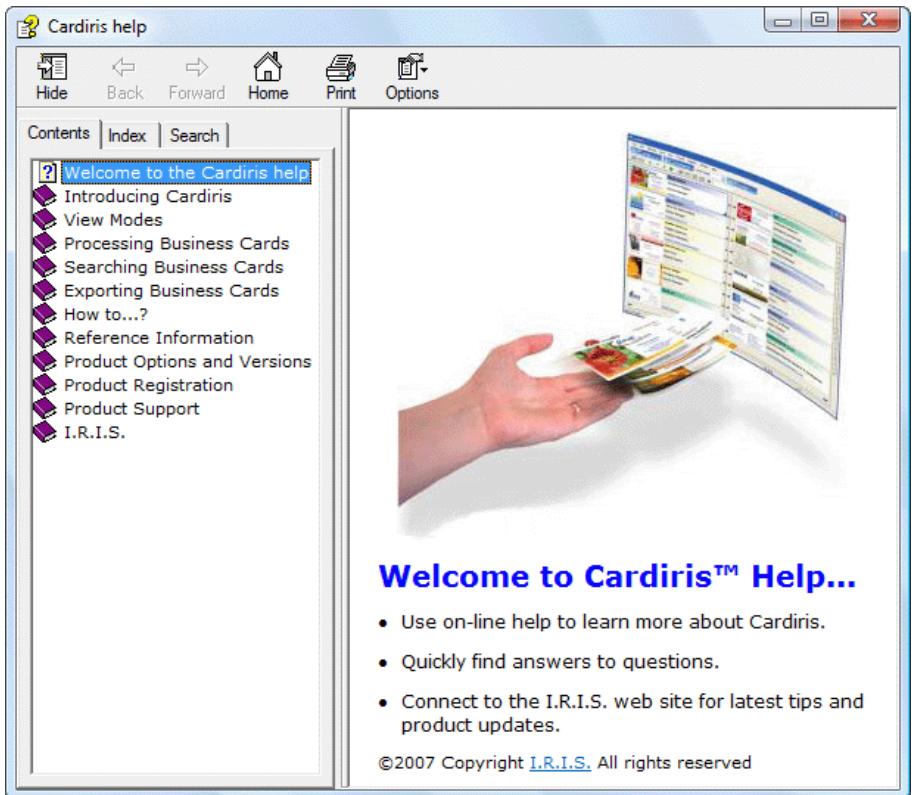 IRIS CARD - GETTING ON-LINE HELP - 1