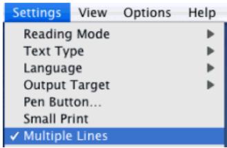 IRIS PEN EXECUTIVE 6-MAC - To read multiple lines: - 1