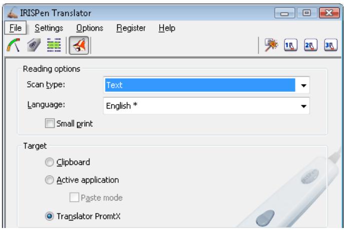 IRIS PEN TRANSLATOR 6 - The Application window - 1