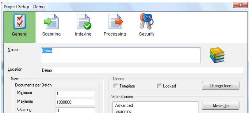 IRIS POWERSCAN 9.0 - To access the Project Setup window: - 1