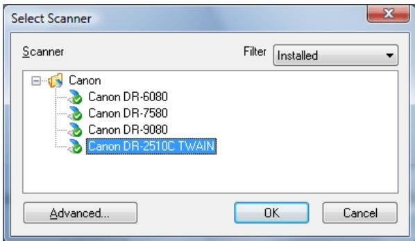 IRIS POWERSCAN 9.0 - SCANNER SELECTION - 1