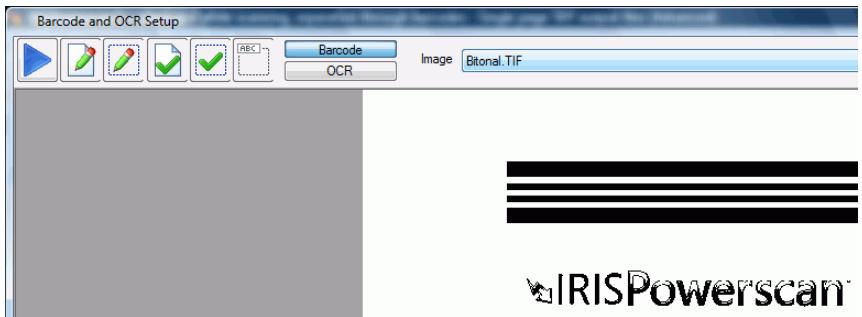 IRIS POWERSCAN 9.0 - To access the Barcode and OCR Setup window: - 1