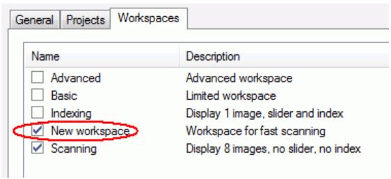 IRIS POWERSCAN 9.0 - To create a new workspace: - 1