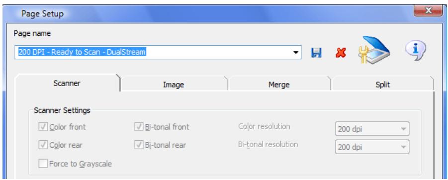 IRIS POWERSCAN 9.0 - To access the Page Setup window: - 1