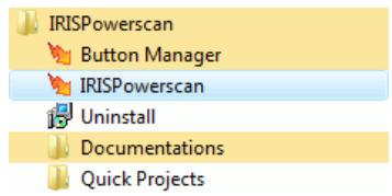 IRIS POWERSCAN 9.0 - To start IRISPowerscan: - 1