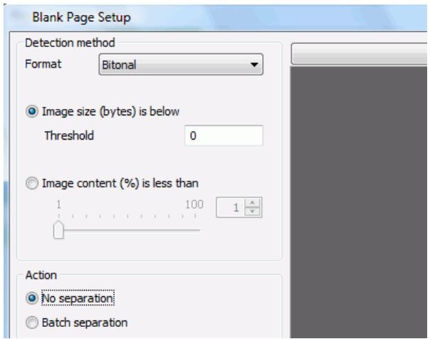 IRIS POWERSCAN 9.0 - To define what is to be considered as a blank page: - 1