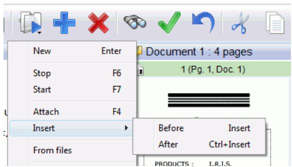 IRIS POWERSCAN 9.0 - To insert pages: - 1