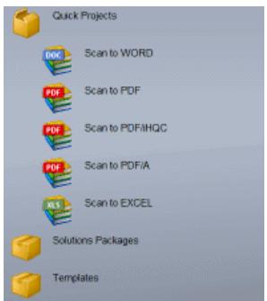 IRIS POWERSCAN 9.0 - Choose the appropriate pre-configured project - 1